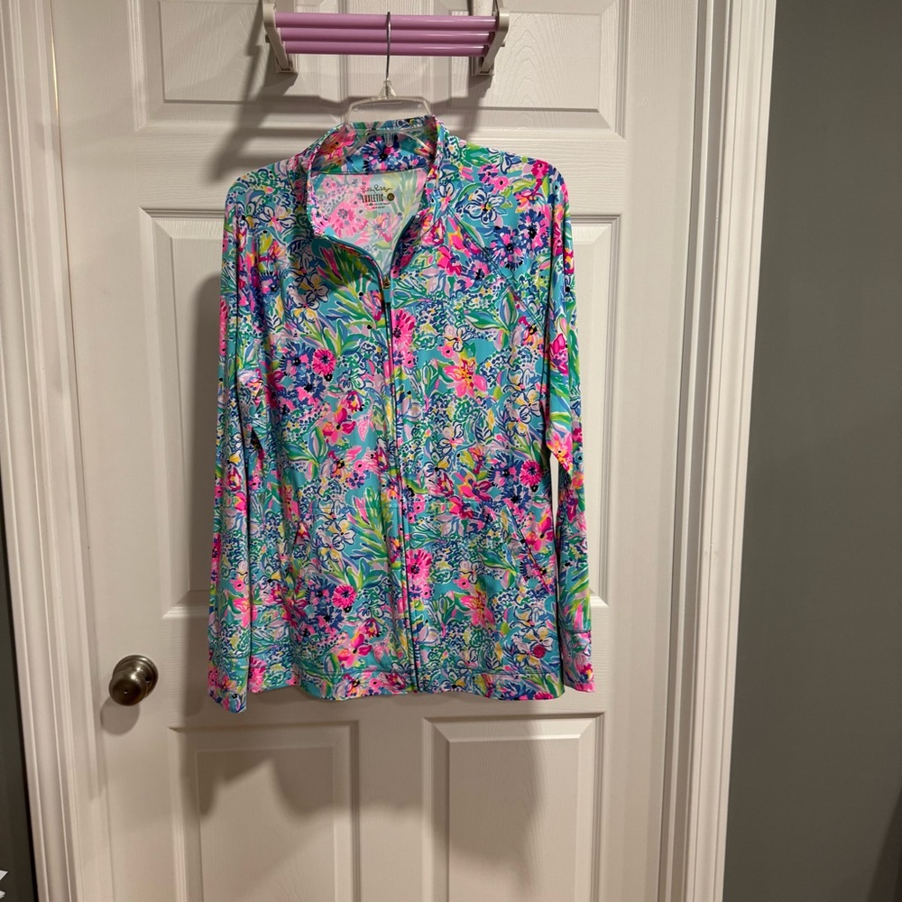 Lilly Pulitzer Luxletic Floral Top - Pink, Blue, Green